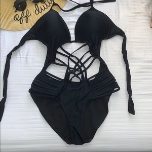 Black One Piece Bathing Suit